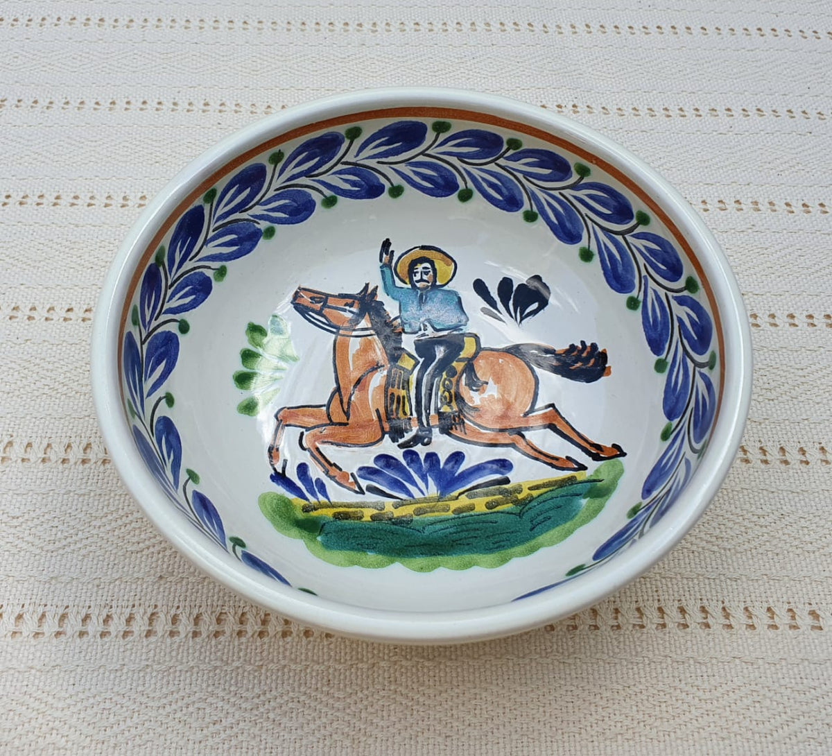 Cowboy Cereal/Soup Bowl 16.9 Oz Multicolor