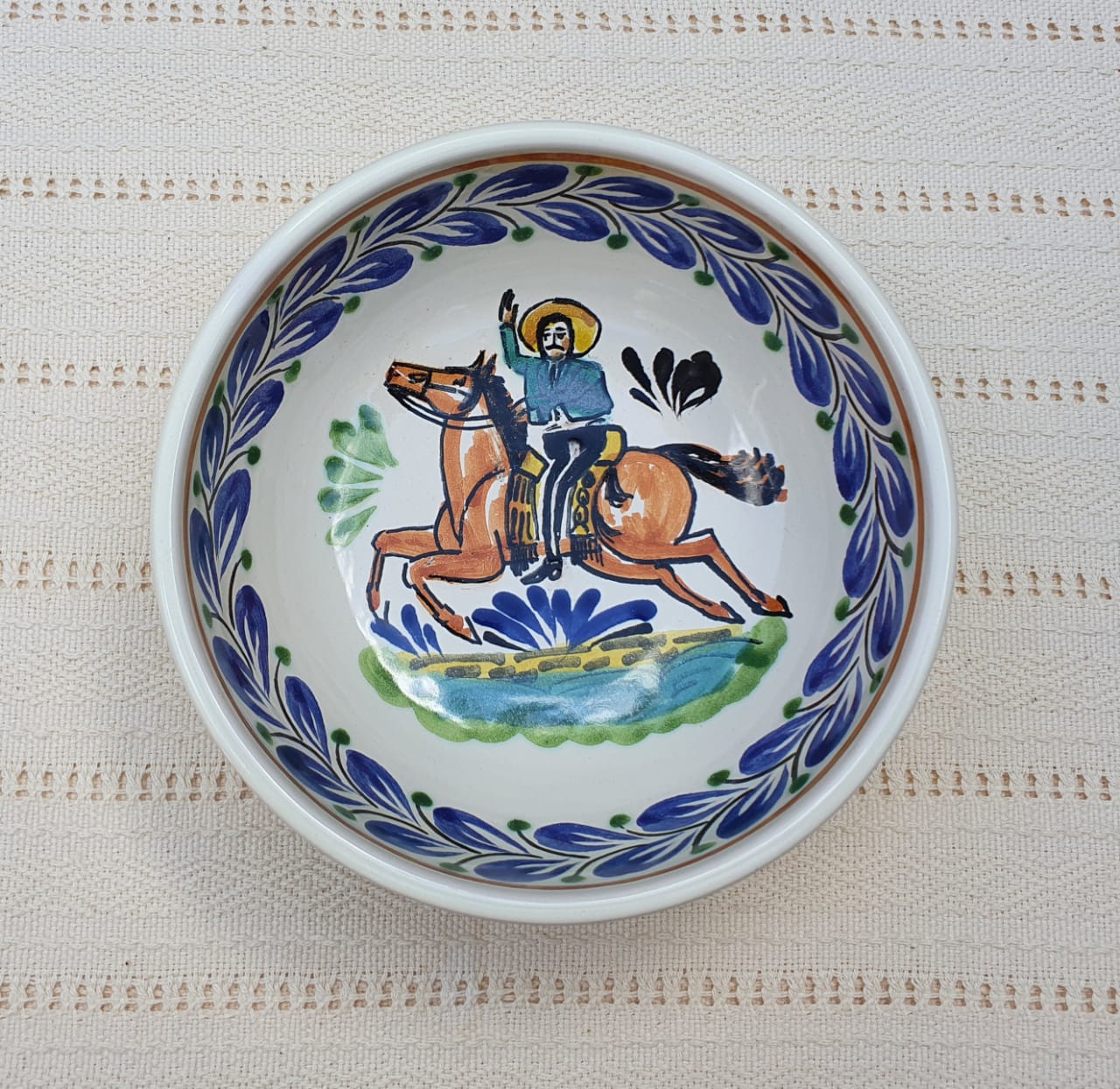 Cowboy Cereal/Soup Bowl 16.9 Oz Multicolor