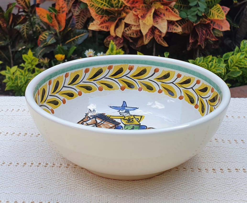 Cowboy Cereal/Soup Bowl 16.9 Oz Multicolor