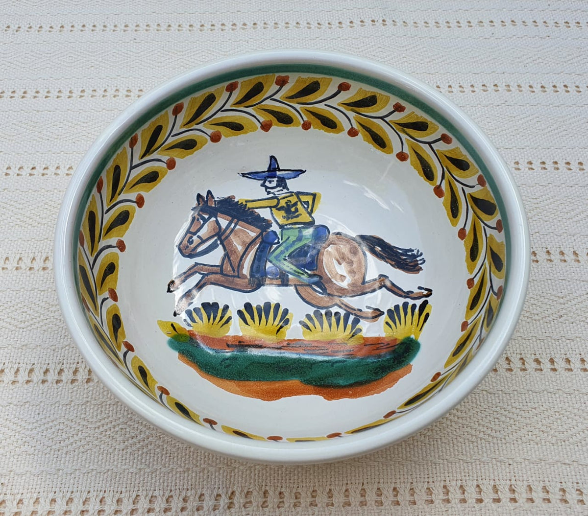 Cowboy Cereal/Soup Bowl 16.9 Oz Multicolor