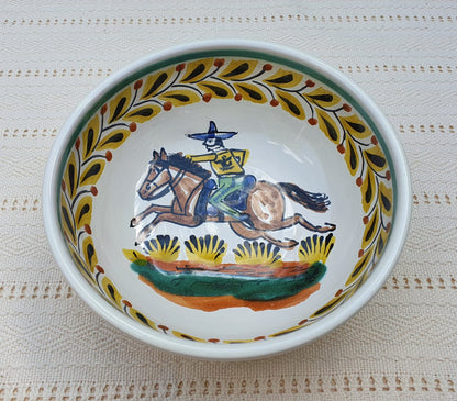 Cowboy Cereal/Soup Bowl 16.9 Oz Multicolor