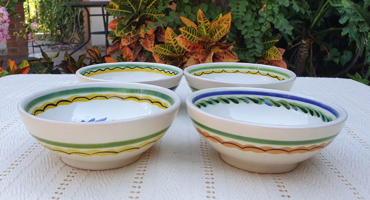 Animals Small Bowl 4.9 in D Set of 4 pieces Multicolors