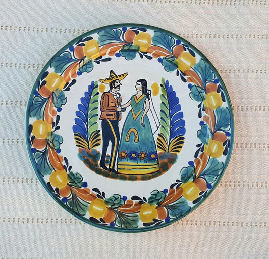 Wedding Plate Traditional Border Multicolors