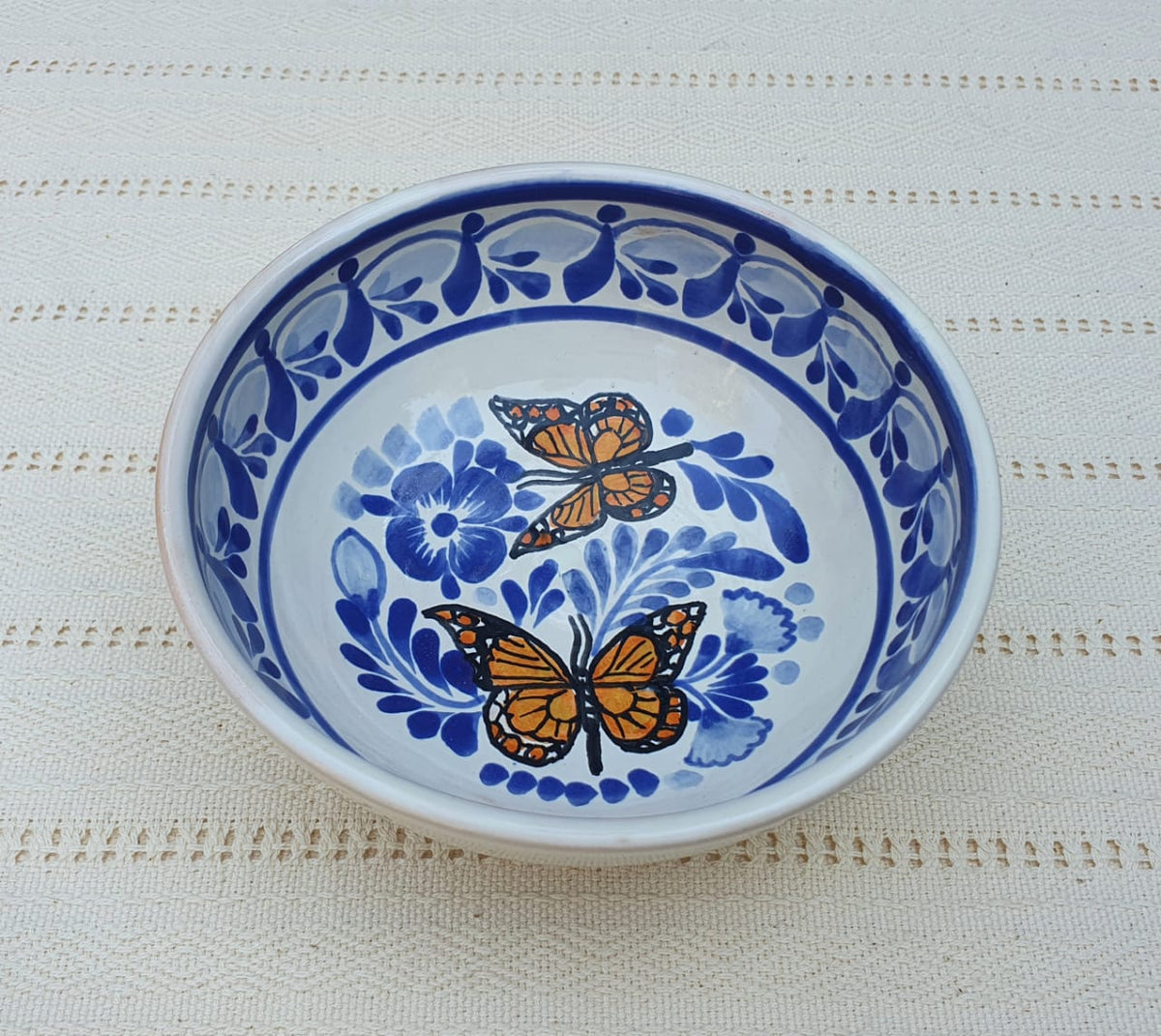 Monarch Butterfly Cereal/Soup Bowl 16.9 Oz Multicolor