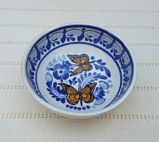 Monarch Butterfly Cereal/Soup Bowl 16.9 Oz Multicolor