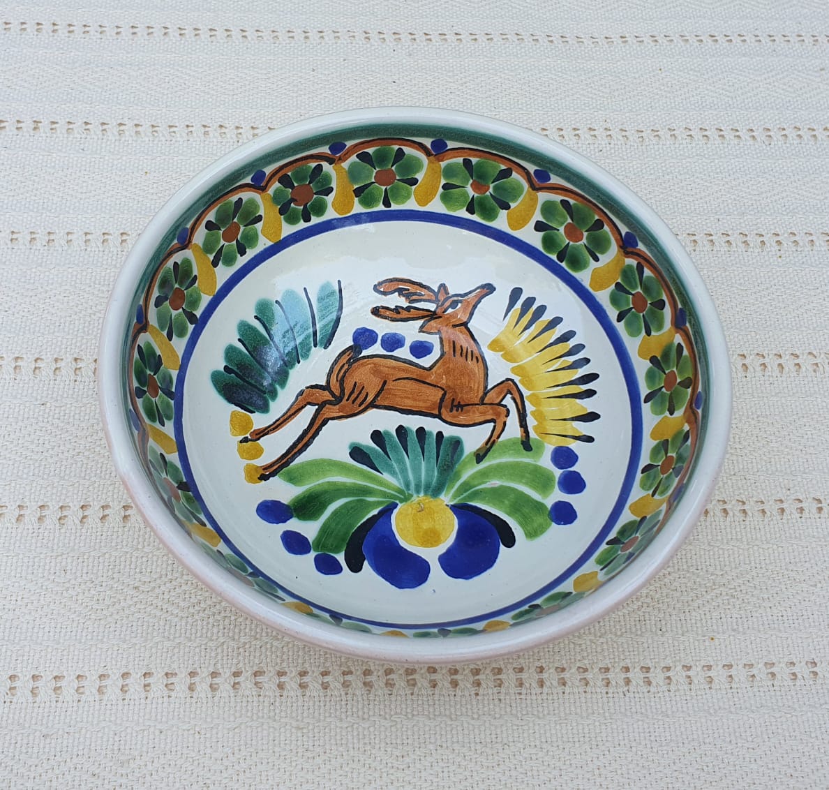 Tazón de sopa/cereal de ciervo 16.9 oz Multicolor 