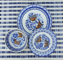 Butterfly Dinner Set of 3 Blue and White