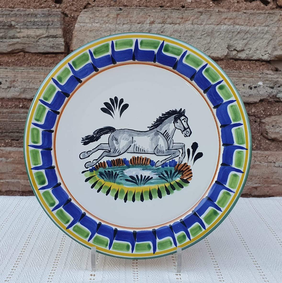 Plato Caballo Multicolores 