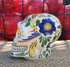 Gorky Ceramic Skull / Decorative Catrina 6" Height Multicolors