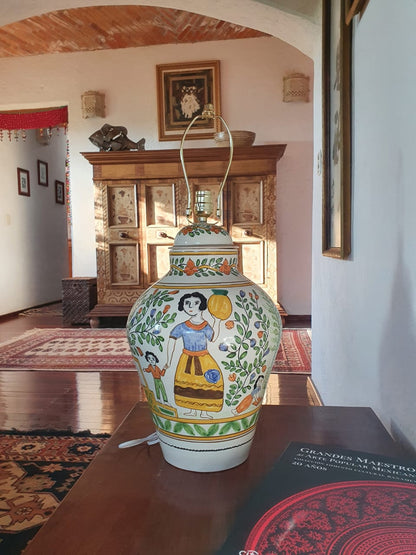 Lamp Decorative Vase Woman & Man Pattern 26.3" H MultiColors