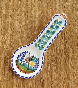 Bird and Flower Round Spoon Rest Set 3.7 * 9.1" MultiColors