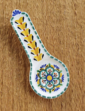 Bird and Flower Round Spoon Rest Set 3.7 * 9.1" MultiColors