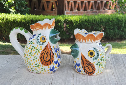 Rooster Sugar & Creamer Set of 2 Multicolor