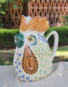 Rooster Water Pitcher 10" Height 54 Oz MultiColors