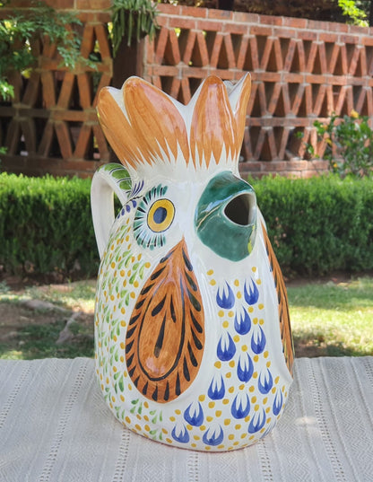 Rooster Water Pitcher 10" Height 54 Oz MultiColors - C
