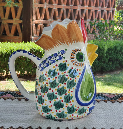 Jarra de agua de gallo, 10.0 in de altura, 54 onzas, multicolor 