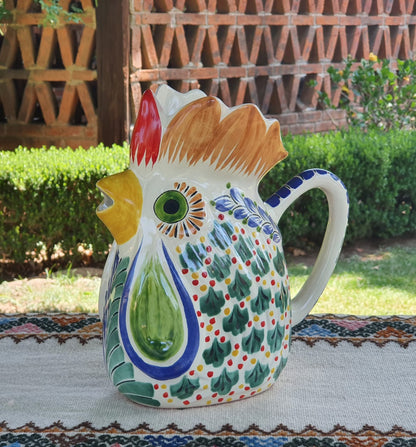 Jarra de agua de gallo, 10.0 in de altura, 54 onzas, multicolor 
