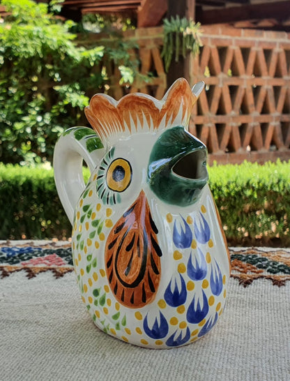 Rooster Creamer Pitcher 10 Oz MultiColors