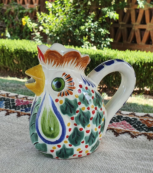 Rooster Creamer Pitcher 10 Oz MultiColors
