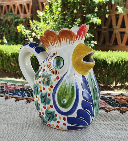 Rooster Creamer Pitcher 10 Oz MultiColors