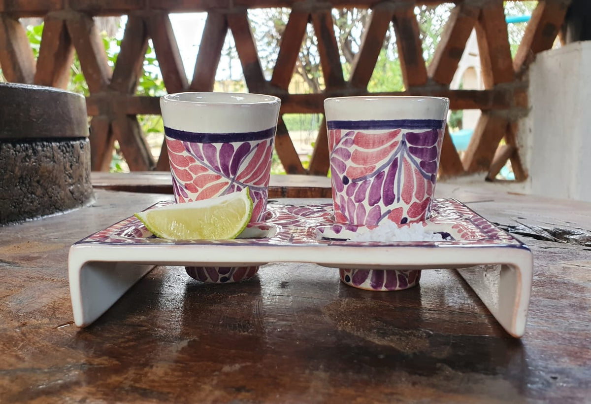 Party Teq Shot Set Milestones Pattern Purple Color