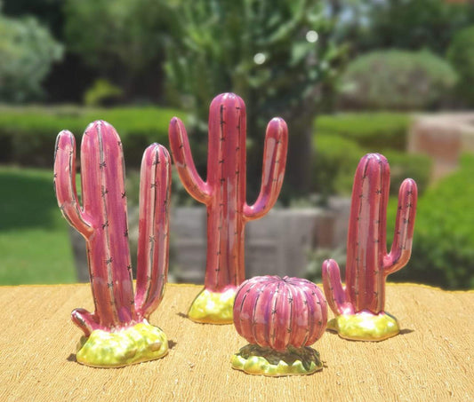 Cactus Figures Sets Of 4 Pieces Choose Your Favorite Color