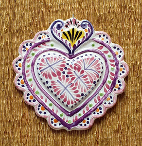 Ornament Love Heart 5x5 in Flat Purple Colors