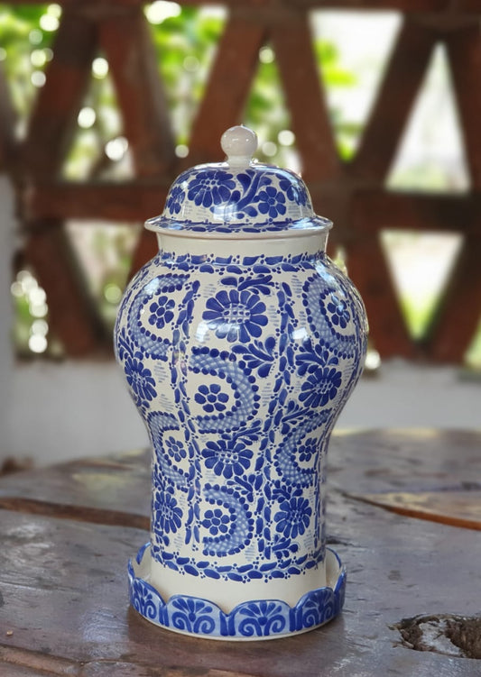 Decorative Vase Olan Blue and White