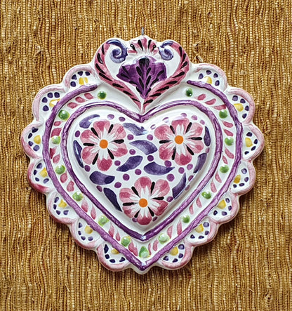 Ornament Love Heart 5x5 in Flat Purple Colors