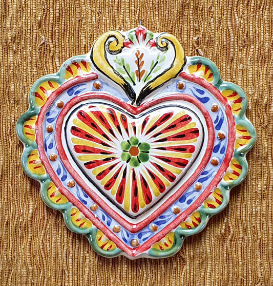 Ornament Love Heart 5*5" Flat MultiColors