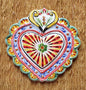 Ornament Love Heart 5*5" Flat MultiColors