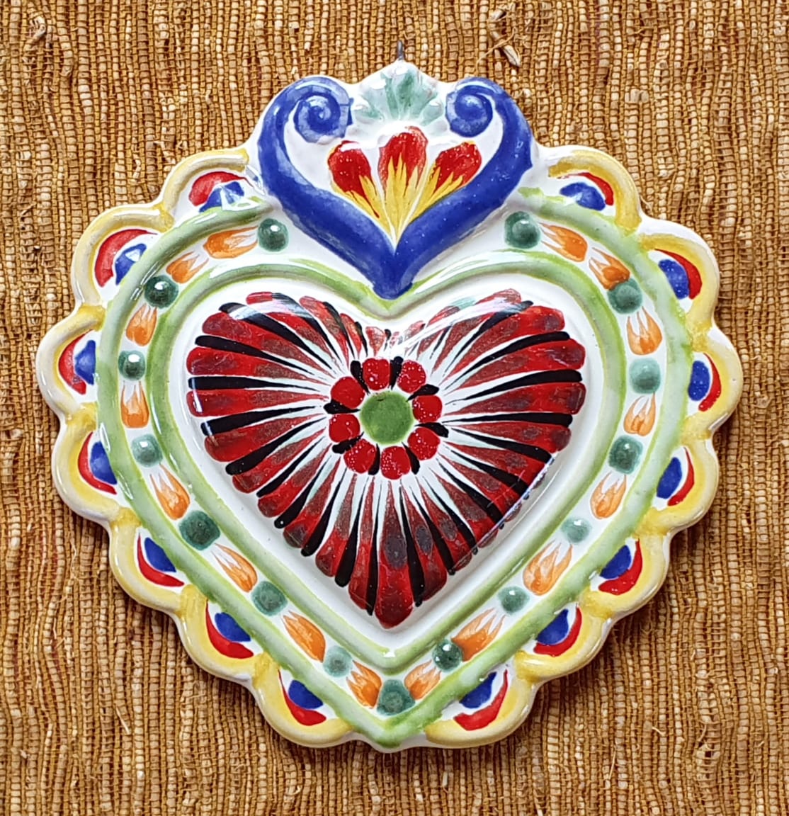 Mexican Ceramics christmas Ornament Red-Black Ceramic ideal Gift