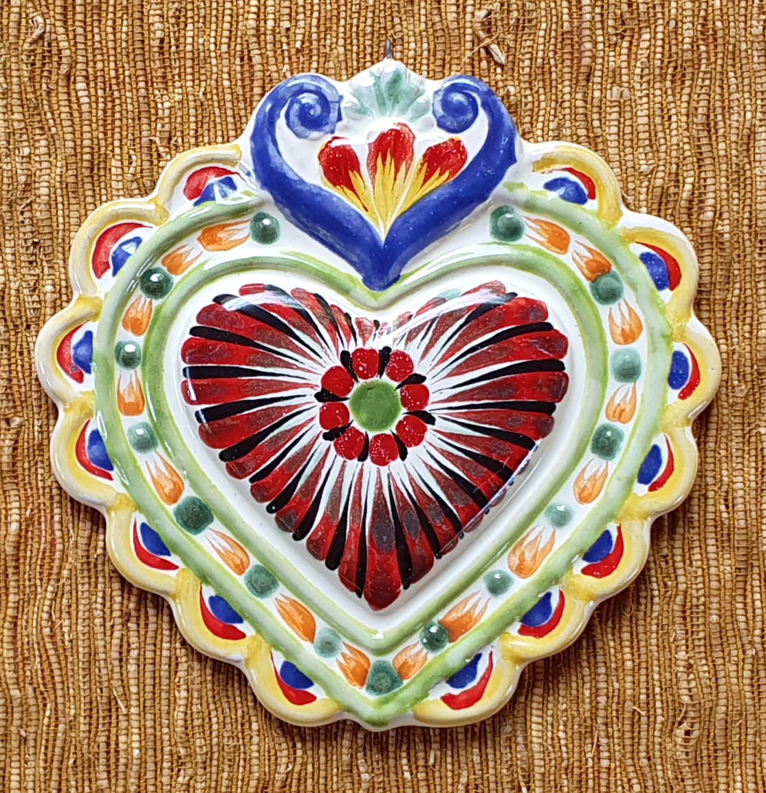 Ornament Love Heart 5x5 in Flat MultiColors