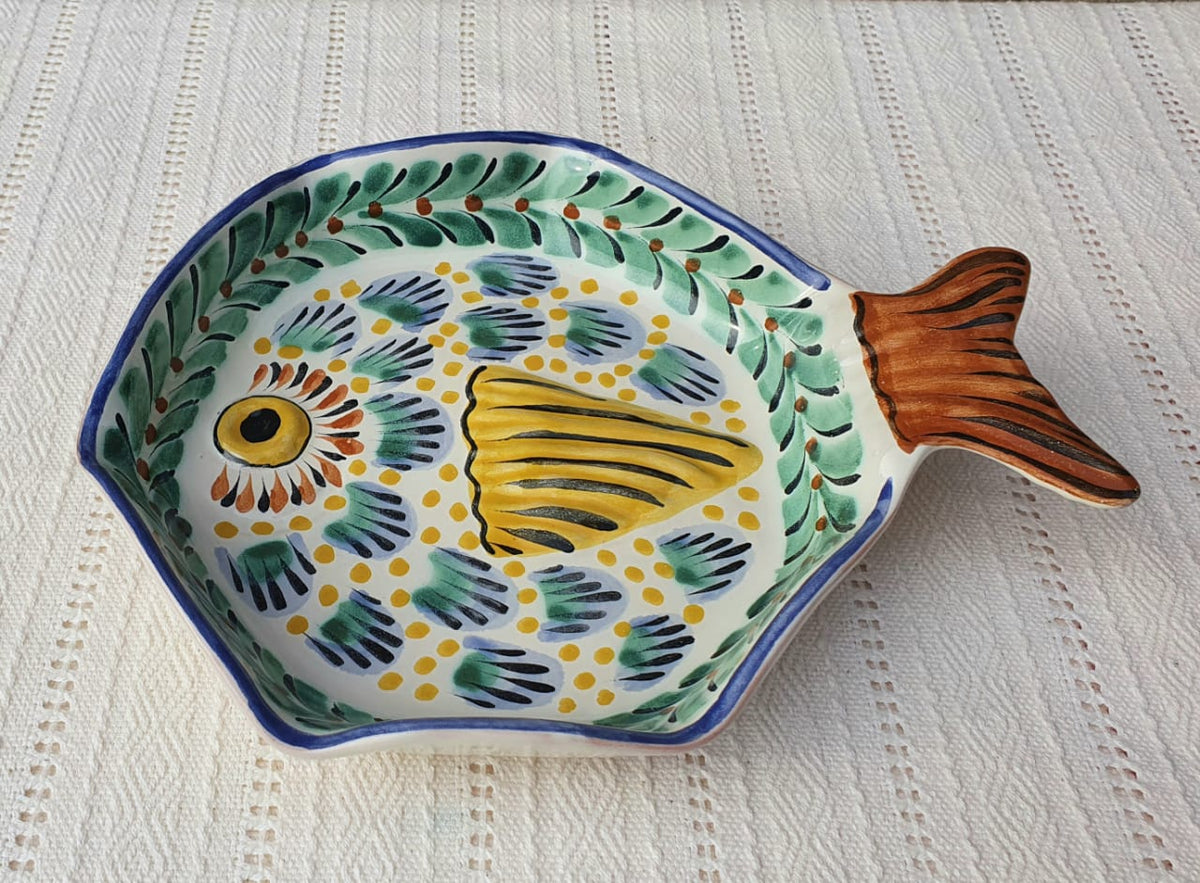 Fish Plate w/tail 7.5*5.5" MultiColors - I