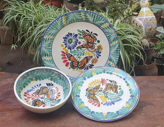 Monarch Butterfly Dinner Set of 3 MultiColors