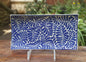 Rectangular Plate / Tray Milestones Pattern Blue and White