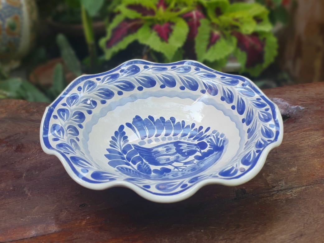 Chicken Flouted Pasta Bowl Blue and White