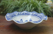 Deer Flouted Pasta Bowl Blue and White