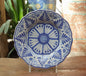 Flower Shape Plates w/Flowers Blue and White