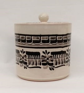 Cookie Jar- Ice Bucket 6.7" H Black and White