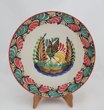 Bird Dish Set (3 pieces) Green-Red Colors (One Service) - Mexican Pottery by Gorky Gonzalez