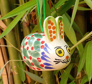 Ornament Rabbit 2.2 in H Multi-colors