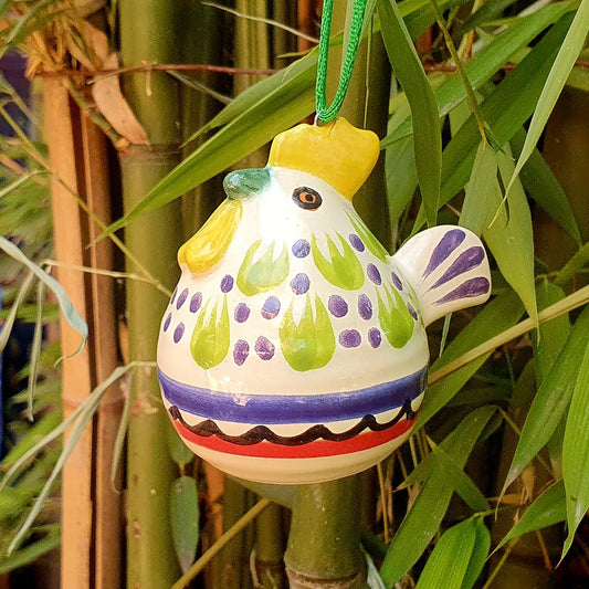 Ornament Rooster 3D figure 2.8 in H MultiColors