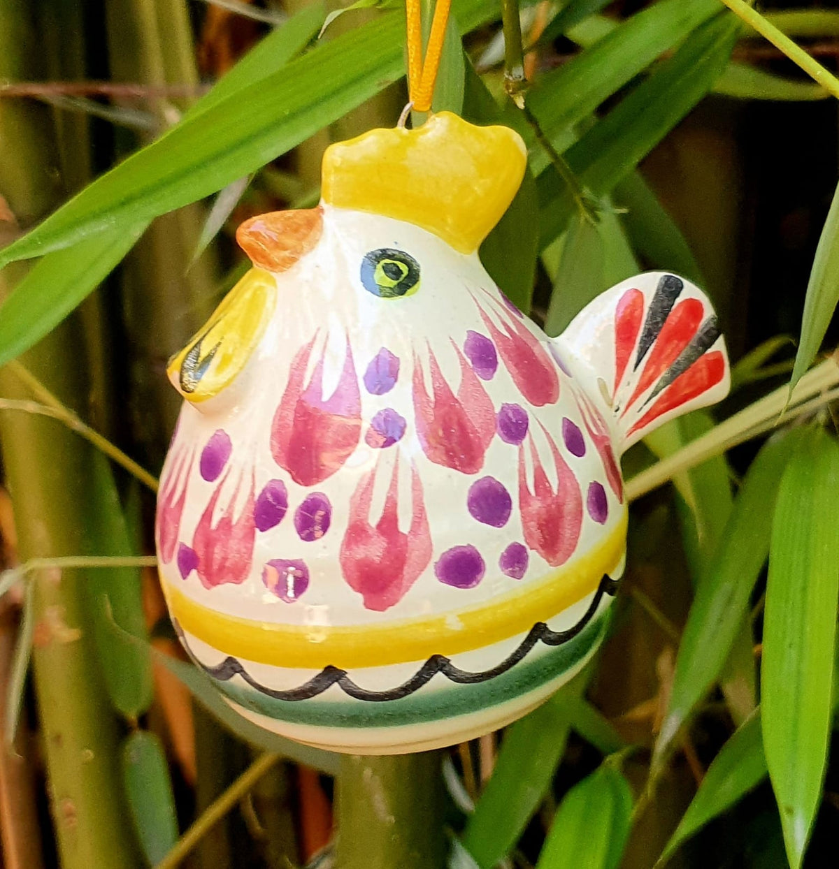 Ornament Rooster 3D figure 2.8 in H MultiColors
