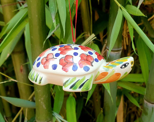 Ornament Turtle 3.7 in L Multi colors