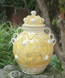Decorative Vase w/strawberries Milestones Yellow