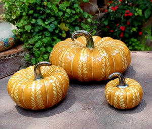 Decorative Ceramics Pumpkin Set of 3 pieces