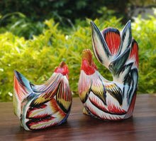 Rooster and Hen Decorative table Figure MultiColors