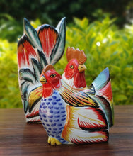 Rooster and Hen Decorative table Figure MultiColors