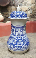 Decorative Vase w/Lid  40" H Morisco Blue and White